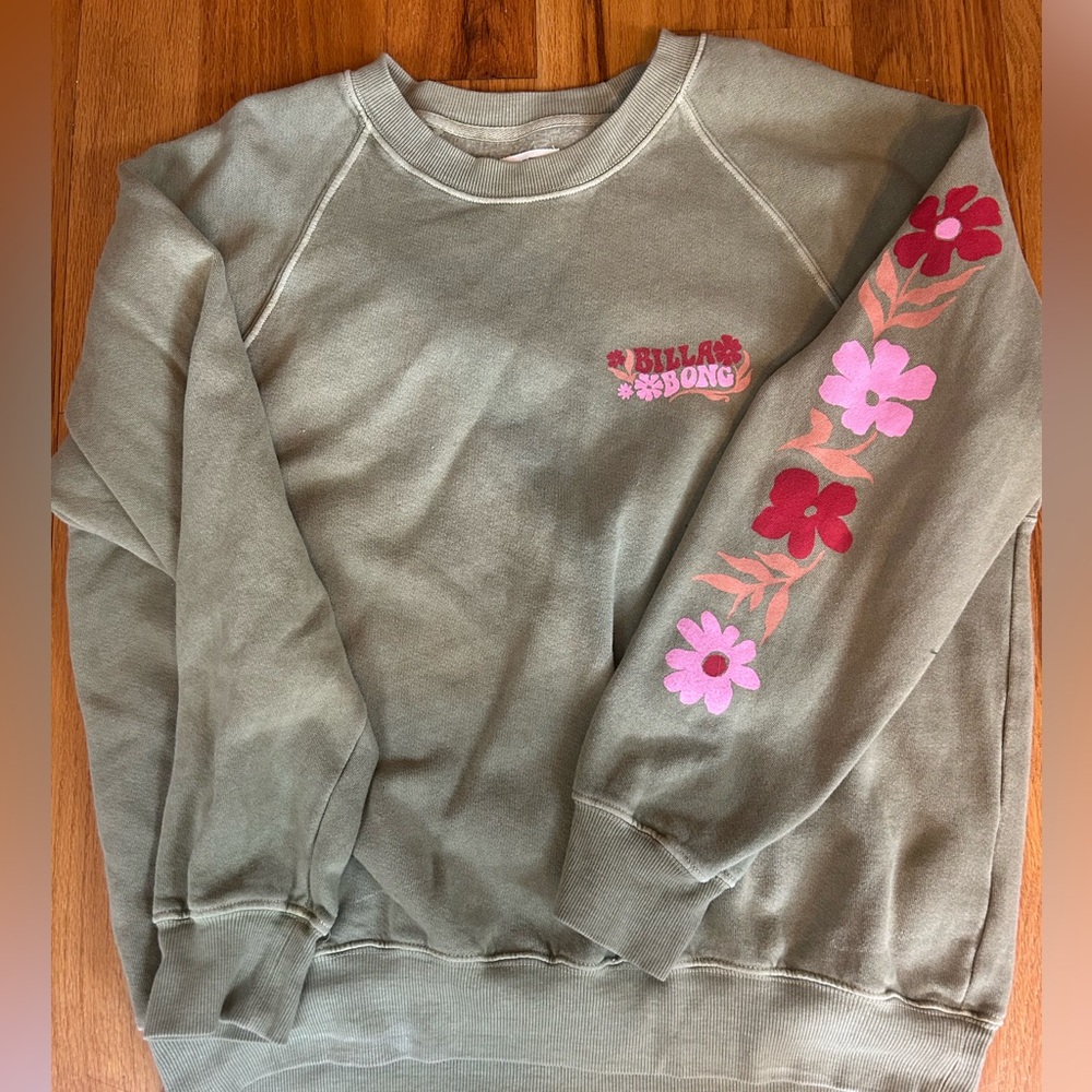 BILLABONG GREEN CREW NECK